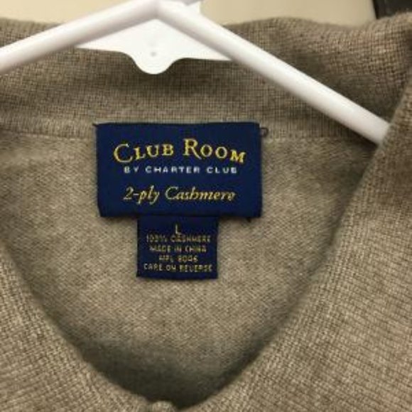 100% Cashmere 2 Ply Sweater from Club Room by Charter Club Size L - Picture 2 of 4